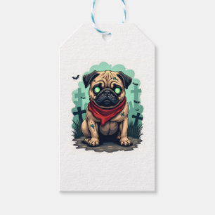 Etiqueta Para Presente Zombie Pug Parade