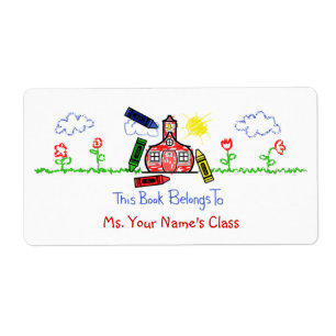 Etiqueta para professores - escola do Bookplate do