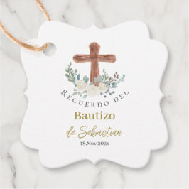 Etiqueta para recuerdos de Bautizo