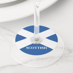 Etiqueta Para Taça De Vinho A bandeira escocesa de Scotland personalizou