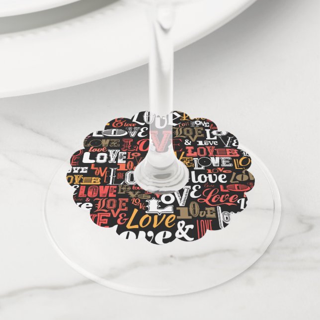 Etiqueta Para Taça De Vinho Amor 2 (Close Up)
