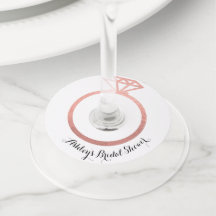 Anel de ouro rosa para chá de panela