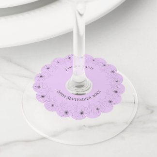 Etiqueta Para Taça De Vinho Anêone no Light Lilac