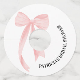 Etiqueta Para Taça De Vinho Arco Rosa Rubor Ela Está Casando Chá de Noiva