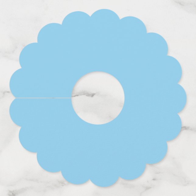 Etiqueta Para Taça De Vinho Azul bebê (Frente)