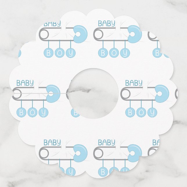 Etiqueta Para Taça De Vinho Baby Boy (Frente)