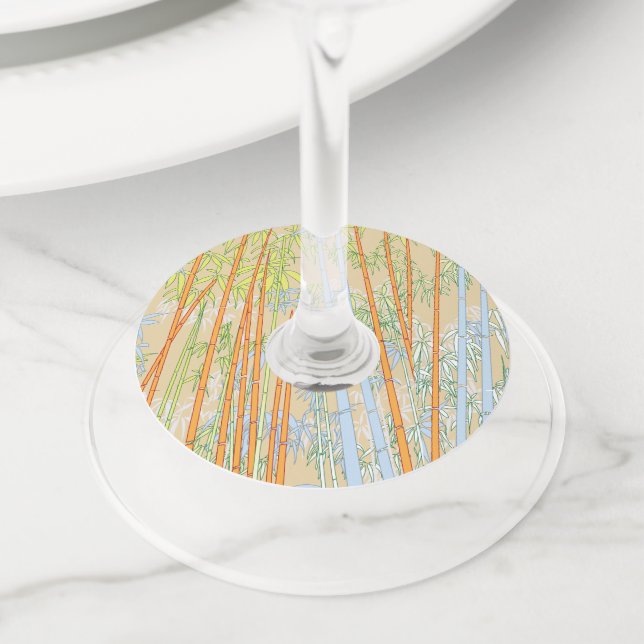 Etiqueta Para Taça De Vinho Bambu 2 (Close Up)