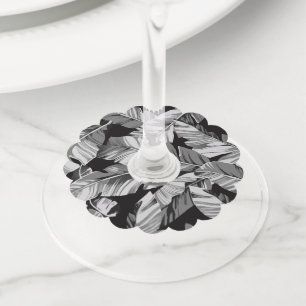 Etiqueta Para Taça De Vinho Banana Folha 3