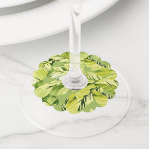 Etiqueta Para Taça De Vinho Banana Folha 5