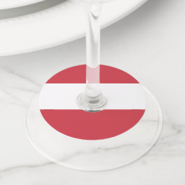Etiqueta Para Taça De Vinho Bandeira da Áustria