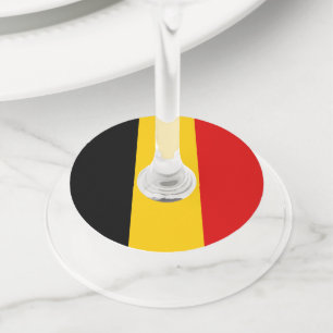 Etiqueta Para Taça De Vinho Bandeira da Bélgica