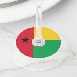 Etiqueta Para Taça De Vinho Bandeira da Guiné-Bissau