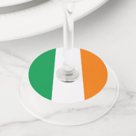 Etiqueta Para Taça De Vinho Bandeira da Irlanda