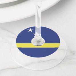 Etiqueta Para Taça De Vinho Bandeira de Curaçao