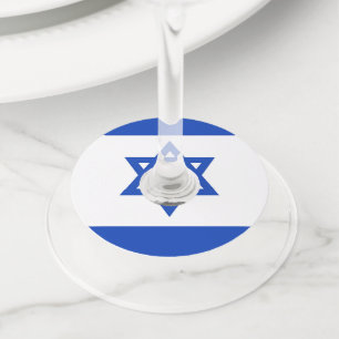 Etiqueta Para Taça De Vinho bandeira de Israel