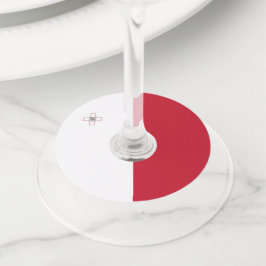Etiqueta Para Taça De Vinho Bandeira de Malta