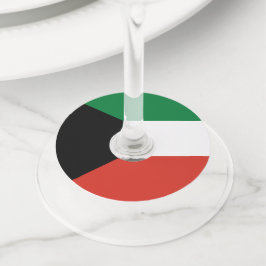 Etiqueta Para Taça De Vinho bandeira do Kuwait
