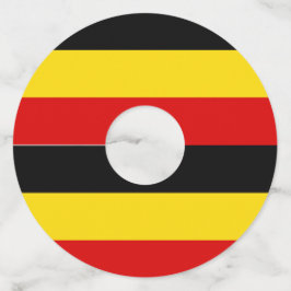 Etiqueta Para Taça De Vinho Bandeira do Uganda