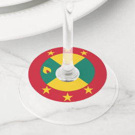 Etiqueta Para Taça De Vinho Bandeira Granada