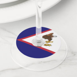 Etiqueta Para Taça De Vinho bandeira Samoa Americana