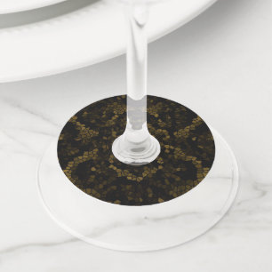 Etiqueta Para Taça De Vinho Borboleta de Vidro Colorido com Azeite
