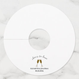 Etiqueta Para Taça De Vinho Brindando ao Amor Taças de Champanhe