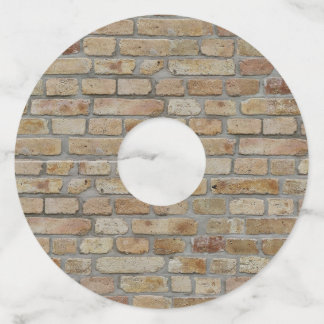 Etiqueta Para Taça De Vinho Brown Brick Wall A Novelty Design