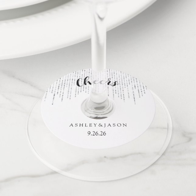 Etiqueta Para Taça De Vinho Casamento  (Close Up)