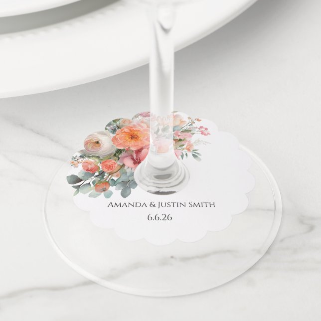 Etiqueta Para Taça De Vinho Casamento  (Close Up)