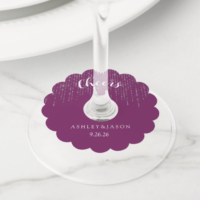 Etiqueta Para Taça De Vinho Casamento  (Close Up)