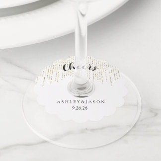 Etiqueta Para Taça De Vinho Casamento