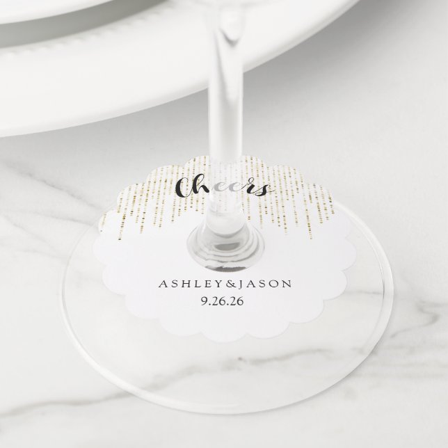 Etiqueta Para Taça De Vinho Casamento  (Close Up)