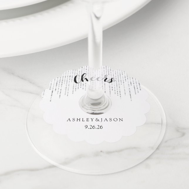 Etiqueta Para Taça De Vinho Casamento  (Close Up)
