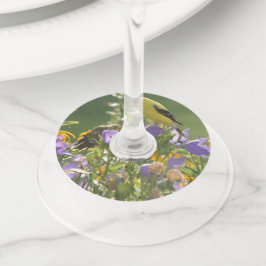 Etiqueta Para Taça De Vinho Casamento na Primavera no Jardim do Pintassilgo