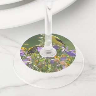 Etiqueta Para Taça De Vinho Casamento na Primavera no Jardim do Pintassilgo