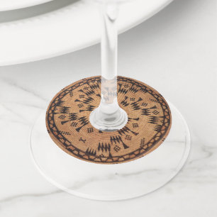 Etiqueta Para Taça De Vinho Chumash Native Art