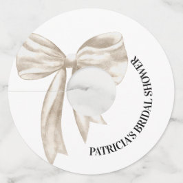 Etiqueta Para Taça De Vinho Chuva de Presentes da Noiva White Bow Está se Casa