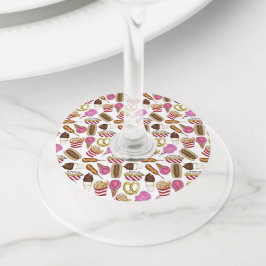 Etiqueta Para Taça De Vinho Comidas da Feira do Carnaval Corndog Sorvete Nacho