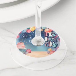 Etiqueta Para Taça De Vinho Convite de aniversário