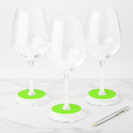 Etiqueta Para Taça De Vinho Cor Sólida Verde Grass | Clássico | Elegante