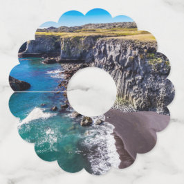 Etiqueta Para Taça De Vinho Costa Hellnahraun, Islândia