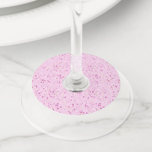Etiqueta Para Taça De Vinho Design de Padrão Abstrato Terrazzo