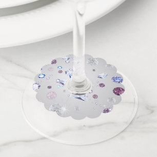 Etiqueta Para Taça De Vinho Diamond Galaxy 3