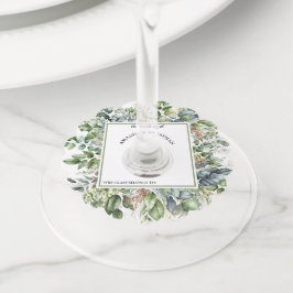 Etiqueta Para Taça De Vinho Elegante Etiqueta de Copo de Vinho de Casamento co