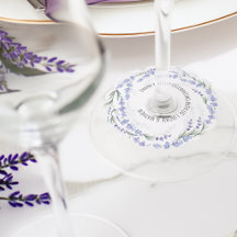 Elegante Favor de Noiva com Coroa de Lavanda