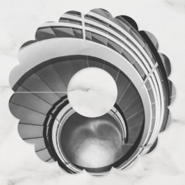 Etiqueta Para Taça De Vinho Escada Circular BW