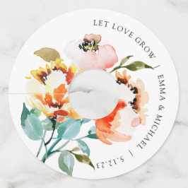 Etiqueta Para Taça De Vinho Etiqueta de Copo de Vinho Floral em Aquarela Vinta