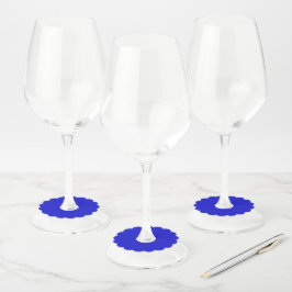 Etiqueta Para Taça De Vinho Etiqueta de Vidro Azul Escalpado