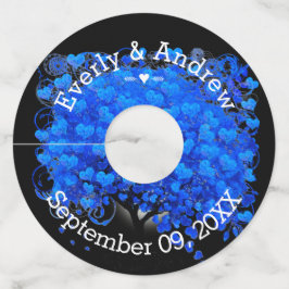 Etiqueta Para Taça De Vinho Etiqueta para Cálice de Vinho de Casamento com Árv