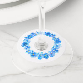 Etiqueta Para Taça De Vinho Eventos de casamento de cor-de-água azul